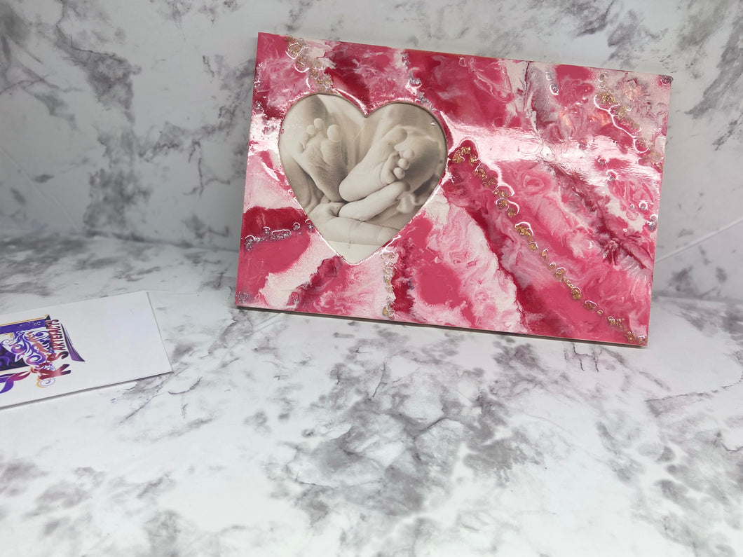 Rectangle Heart Geode - Wall Art Geode