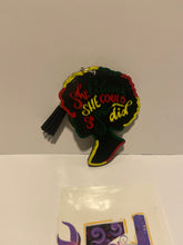 Load image into Gallery viewer, Black History Large Afro Head Keychain

