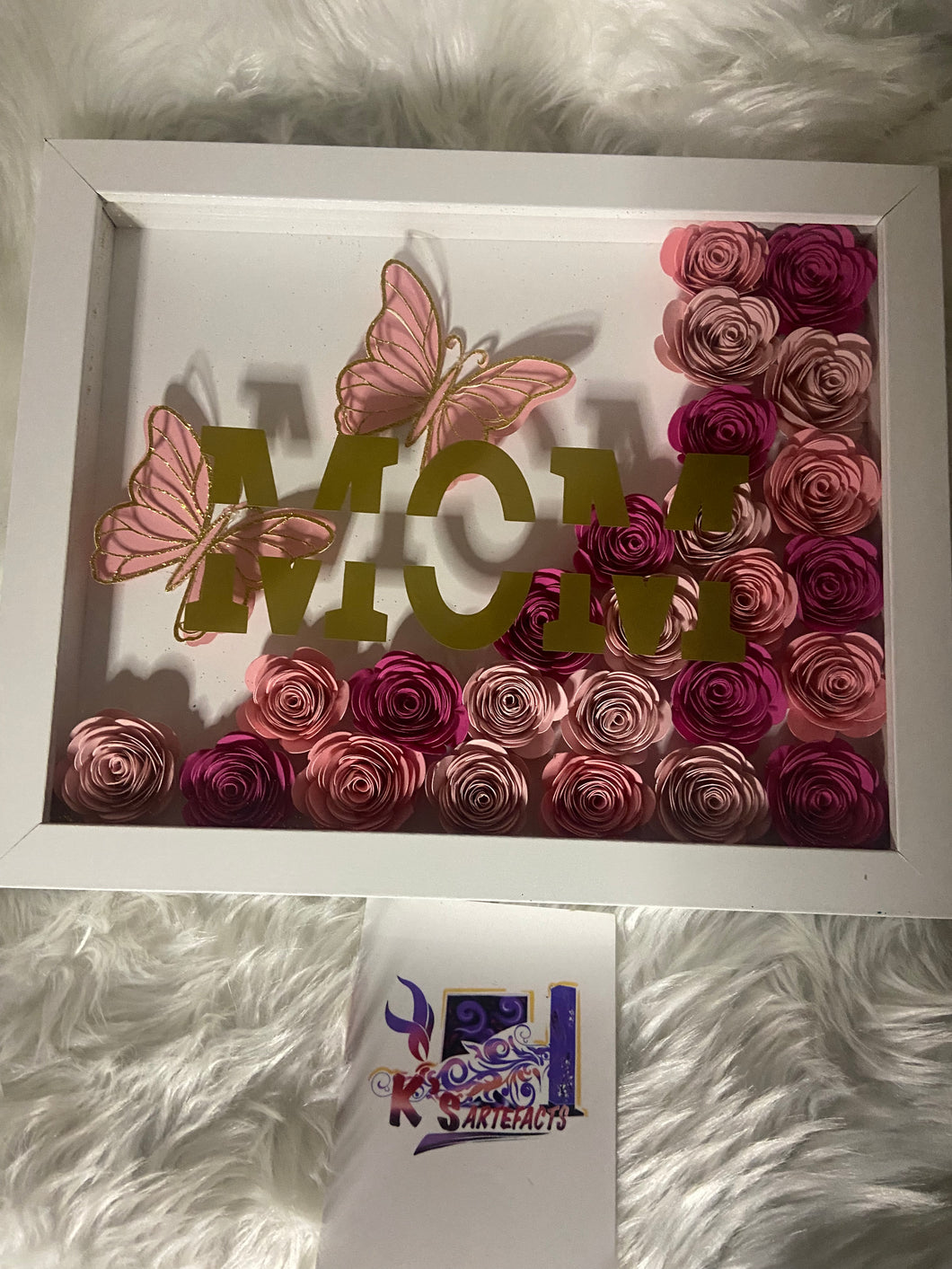 Flowers and Butterfly ShadowBox