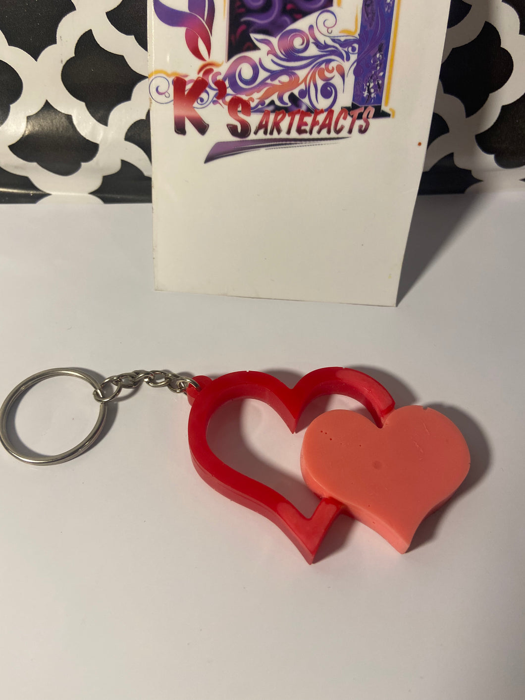 Double Heart Keychain