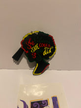 Load image into Gallery viewer, Black History Large Afro Head Keychain
