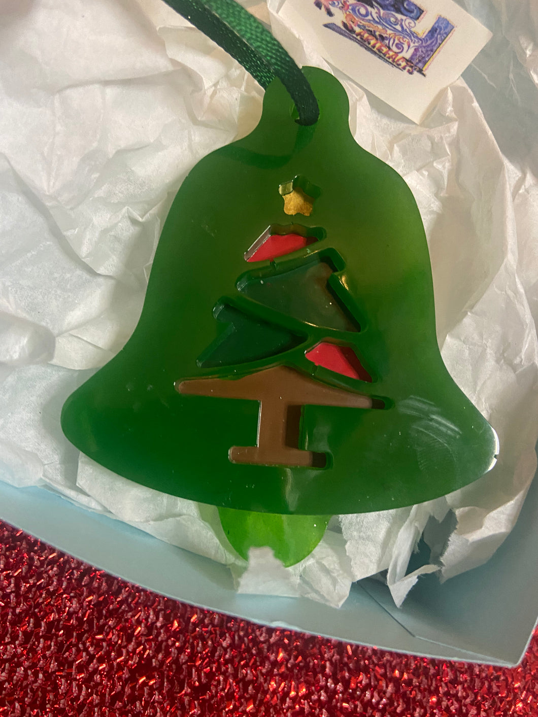 Christmas Tree Bell Ornament - Resin