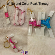 Load image into Gallery viewer, Peak Through - Letter Keychain
